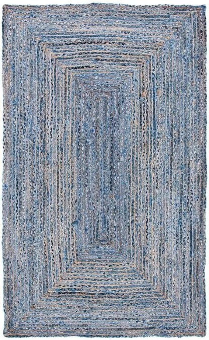 SAFAVIEH Area Rug 8x10 - Cape Cod Collection - Large - Beige & Multi, Handmade Jute & Cotton, Woven Braided Design (CAP202B)