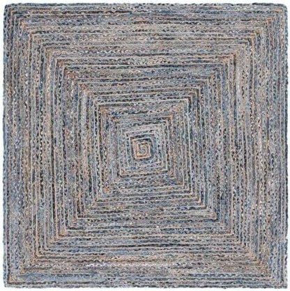 SAFAVIEH Area Rug 8x10 - Cape Cod Collection - Large - Beige & Multi, Handmade Jute & Cotton, Woven Braided Design (CAP202B)