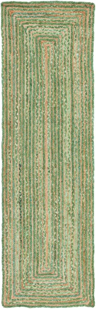 SAFAVIEH Area Rug 8x10 - Cape Cod Collection - Large - Beige & Multi, Handmade Jute & Cotton, Woven Braided Design (CAP202B)