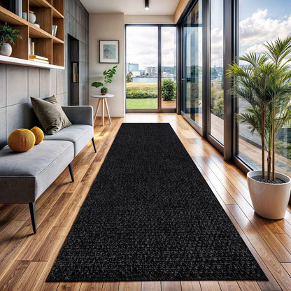 CAMILSON Easy Jute Rug 9x12, Indoor Outdoor Natural Color Fiber Area Rugs for Living Room and Patio Rug Herringbone Seagrass Boho Woven Design Easy-Cleaning Washable Outside Carpet Alfombras 9 x 12