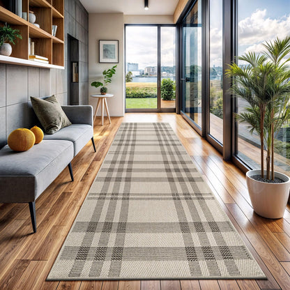 CAMILSON Easy Jute Rug 9x12, Indoor Outdoor Natural Color Fiber Area Rugs for Living Room and Patio Rug Herringbone Seagrass Boho Woven Design Easy-Cleaning Washable Outside Carpet Alfombras 9 x 12