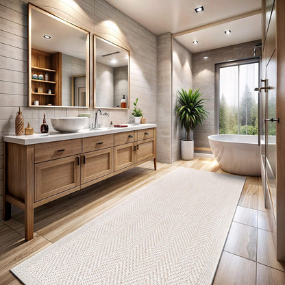 CAMILSON Easy Jute Rug 9x12, Indoor Outdoor Natural Color Fiber Area Rugs for Living Room and Patio Rug Herringbone Seagrass Boho Woven Design Easy-Cleaning Washable Outside Carpet Alfombras 9 x 12