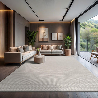 CAMILSON Easy Jute Rug 9x12, Indoor Outdoor Natural Color Fiber Area Rugs for Living Room and Patio Rug Herringbone Seagrass Boho Woven Design Easy-Cleaning Washable Outside Carpet Alfombras 9 x 12