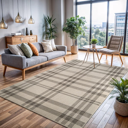 CAMILSON Easy Jute Rug 9x12, Indoor Outdoor Natural Color Fiber Area Rugs for Living Room and Patio Rug Herringbone Seagrass Boho Woven Design Easy-Cleaning Washable Outside Carpet Alfombras 9 x 12