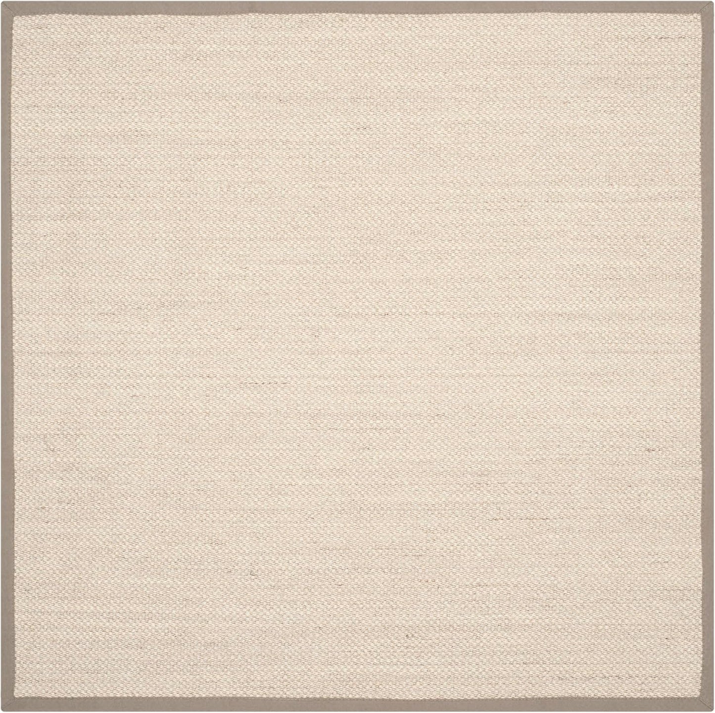 SAFAVIEH Area Rug 9x12 - Natural Fiber Collection - Large - Marble & Beige, Sisal, Woven Design with Border (NF143C)