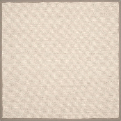 SAFAVIEH Area Rug 9x12 - Natural Fiber Collection - Large - Marble & Beige, Sisal, Woven Design with Border (NF143C)