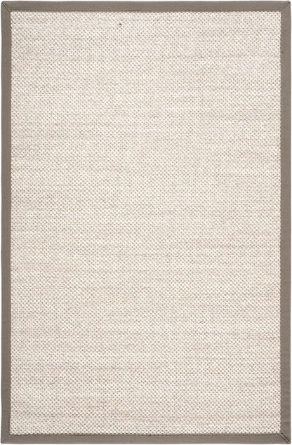 SAFAVIEH Area Rug 9x12 - Natural Fiber Collection - Large - Marble & Beige, Sisal, Woven Design with Border (NF143C)