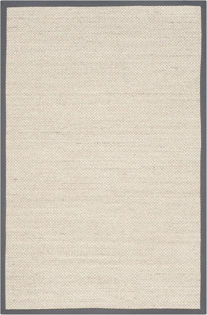 SAFAVIEH Area Rug 9x12 - Natural Fiber Collection - Large - Marble & Beige, Sisal, Woven Design with Border (NF143C)