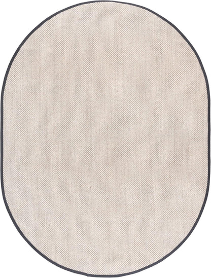 SAFAVIEH Area Rug 9x12 - Natural Fiber Collection - Large - Marble & Beige, Sisal, Woven Design with Border (NF143C)