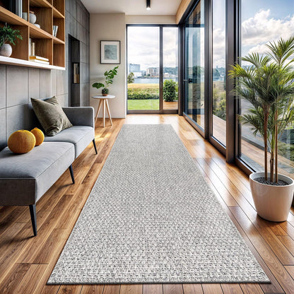 CAMILSON Easy Jute Rug 9x12, Indoor Outdoor Natural Color Fiber Area Rugs for Living Room and Patio Rug Herringbone Seagrass Boho Woven Design Easy-Cleaning Washable Outside Carpet Alfombras 9 x 12