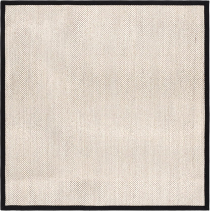SAFAVIEH Area Rug 9x12 - Natural Fiber Collection - Large - Marble & Beige, Sisal, Woven Design with Border (NF143C)