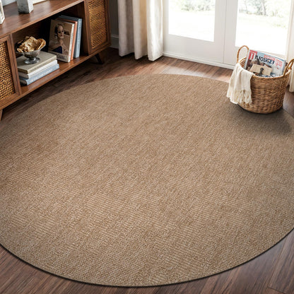 CAMILSON Easy Jute Rug 9x12, Indoor Outdoor Natural Color Fiber Area Rugs for Living Room and Patio Rug Herringbone Seagrass Boho Woven Design Easy-Cleaning Washable Outside Carpet Alfombras 9 x 12