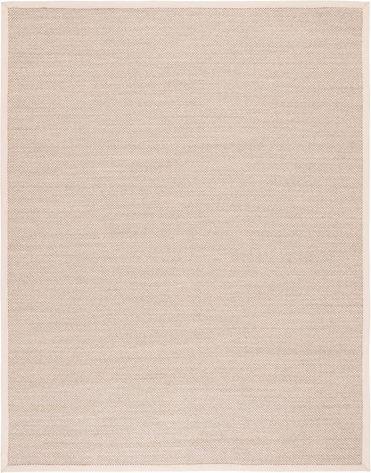SAFAVIEH Area Rug 9x12 - Natural Fiber Collection - Large - Marble & Beige, Sisal, Woven Design with Border (NF143C)