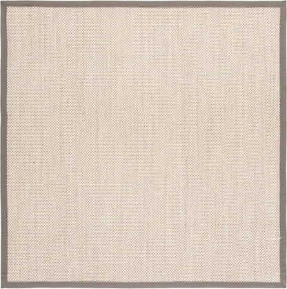 SAFAVIEH Area Rug 9x12 - Natural Fiber Collection - Large - Marble & Beige, Sisal, Woven Design with Border (NF143C)