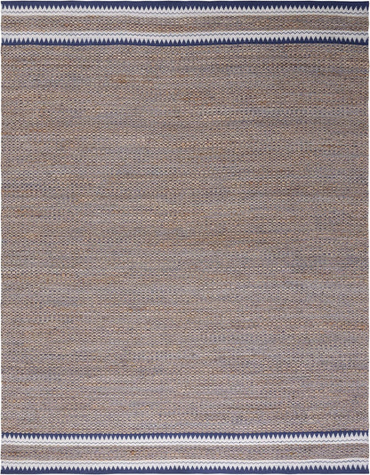 SAFAVIEH Area Rug 8x10 - Natural Fiber Collection - Large - Natural & Black, Handmade Jute, Boho Farmhouse Style, Ideal for Living Room, Bedroom, Dining Space (NF874B)